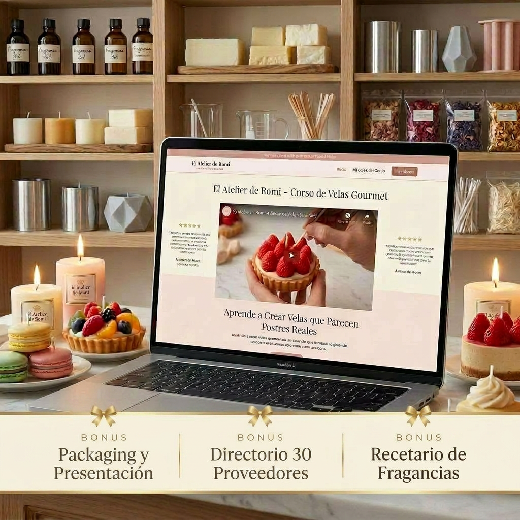 Curso de Velas Gourmet + 3 BONUS 🎁